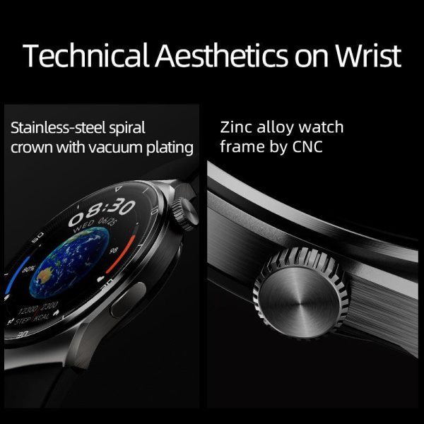 QCY GT2 1.43" AMOLED Bluetooth Calling Smart Watch, Black - Image 5