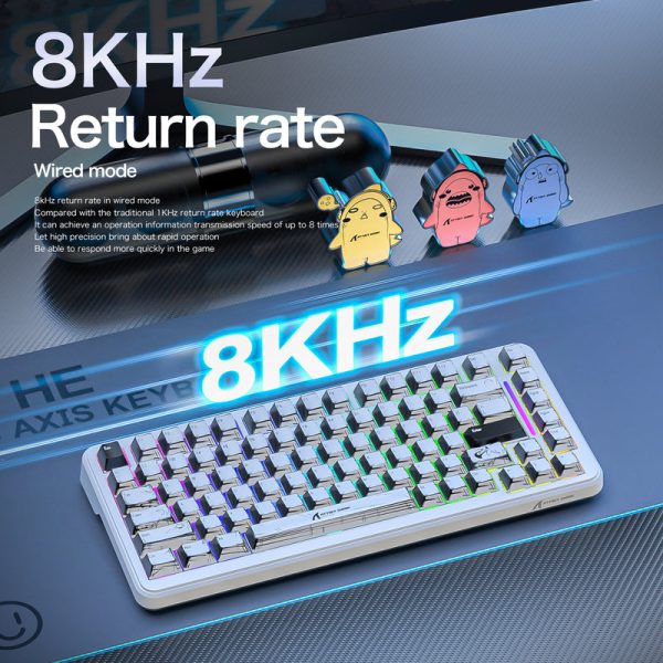 ATTACK SHARK X82PRO HE Tri-Mode Wireless Rapid Trigger Gaming Keyboard, Comic - Image 9
