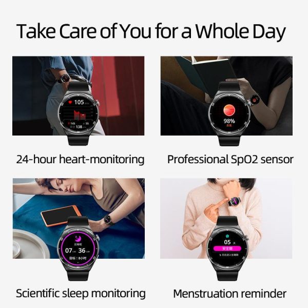 QCY GT2 1.43" AMOLED Bluetooth Calling Smart Watch, Black - Image 3