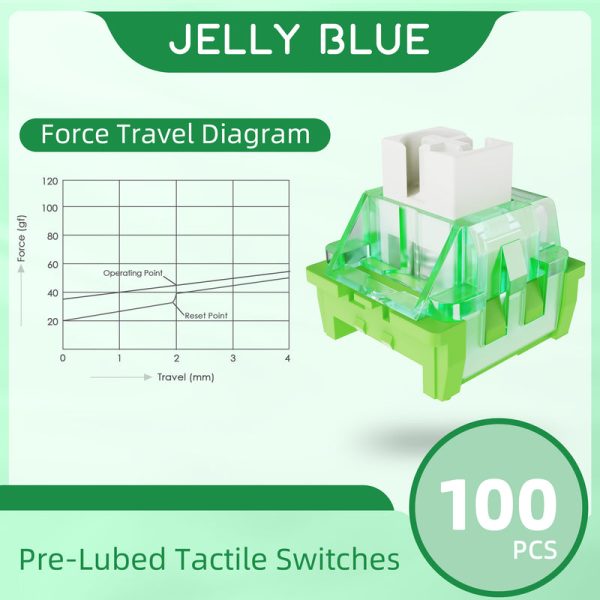 Attack Shark Jelly Green Factory Lubed Switches - Image 4