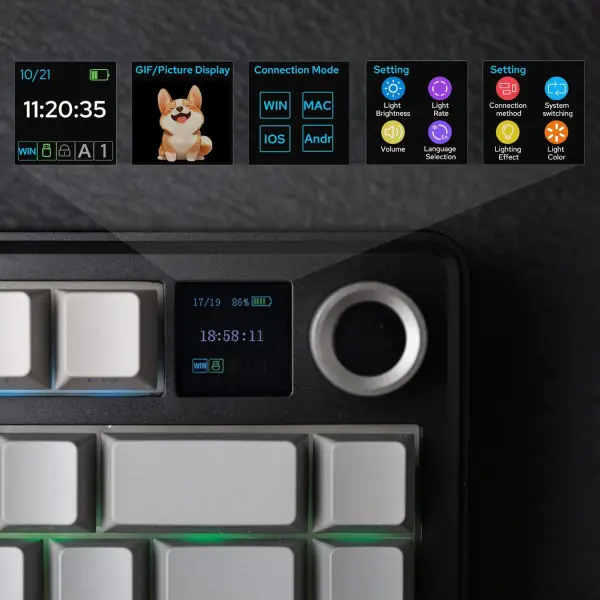 AULA F75 MAX Tri-Mode Wireless Gasket Mechanical Keyboard