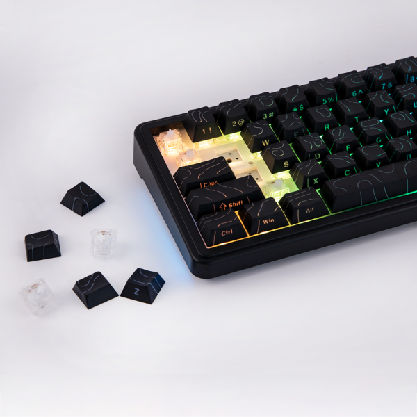 AULA F65 Pro Tri-Mode Wireless Gasket Mechanical Keyboard, Black - Image 9