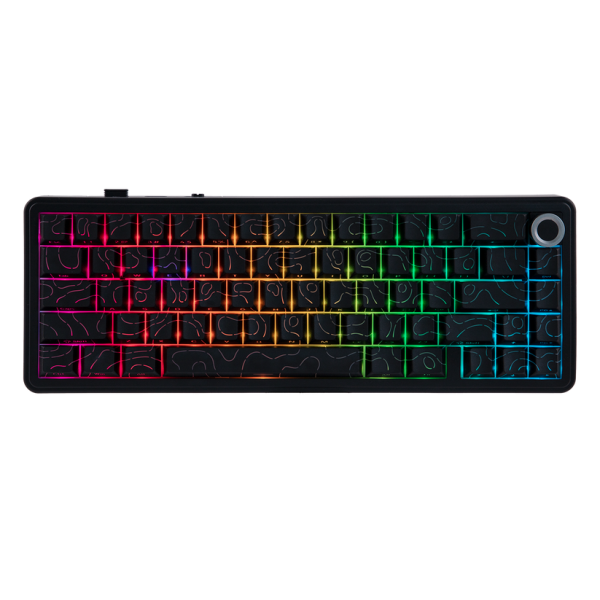 AULA F65 Pro Tri-Mode Wireless Gasket Mechanical Keyboard, Black - Image 2