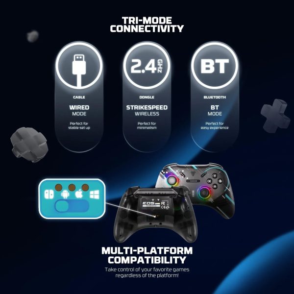 FANTECH EOS PRO II WGP15V2S WIRELESS GAMEPAD, GEMINUS BLACK - Image 9