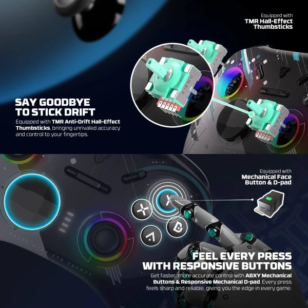 FANTECH EOS PRO II WGP15V2S WIRELESS GAMEPAD, GEMINUS BLACK - Image 10