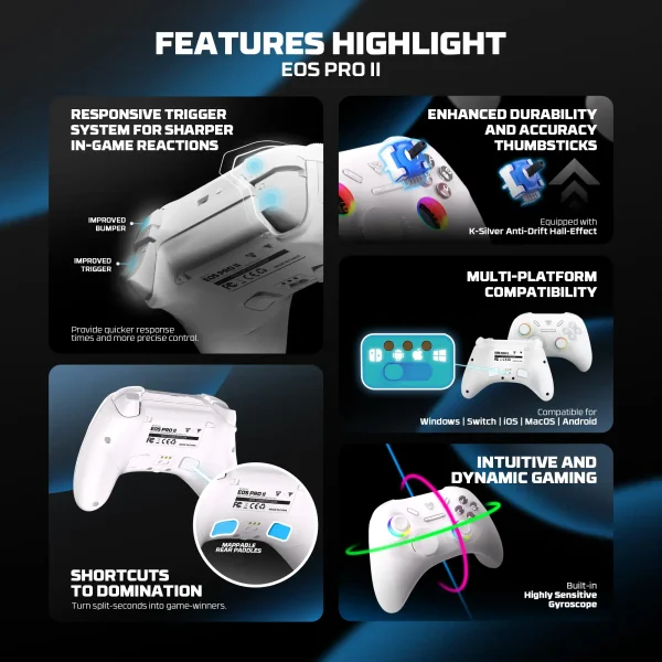 Fantech EOS PRO II WGP15V2 HALL EFFECT Wireless Gamepad - Image 7