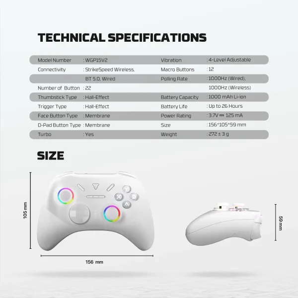 Fantech EOS PRO II WGP15V2 HALL EFFECT Wireless Gamepad - Image 9