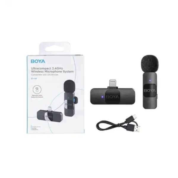 BOYA BY-V1 Ultracompact 2.4GHz Wireless Microphone System for iOS Device - Image 2