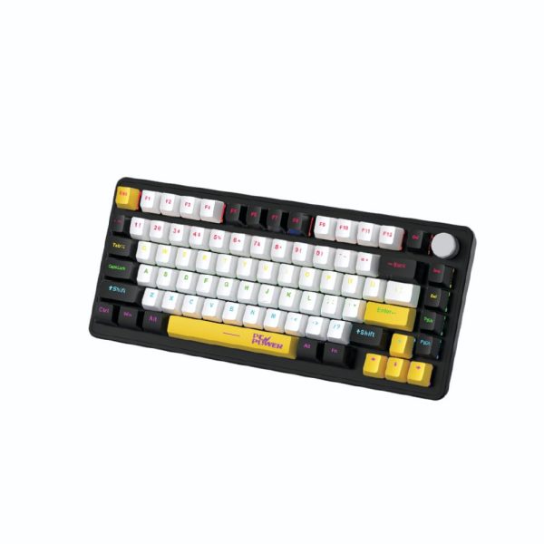 PC Power K82 RGB Mechanical Keyboard, Black Yellow