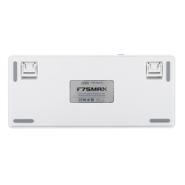 AULA F75 MAX Tri-Mode Wireless Gasket Mechanical Keyboard with TFT Screen and Knob, White Blue - Image 5
