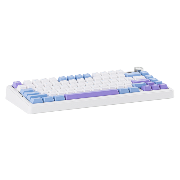 AULA F75 MAX Tri-Mode Wireless Gasket Mechanical Keyboard with TFT Screen and Knob, White Blue - Image 3