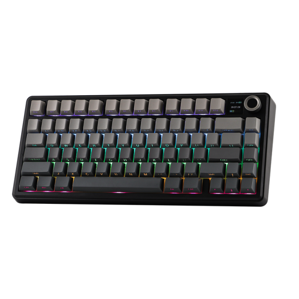 AULA F75 MAX Tri-Mode Wireless Gasket Mechanical Keyboard with TFT Screen and Knob, Black Gradient - Image 2