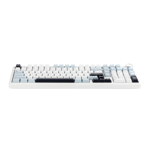 AULA F99 PRO Tri-Mode Wireless Gasket-Mounted Mechanical Keyboard with Knob, White Blue - Image 2