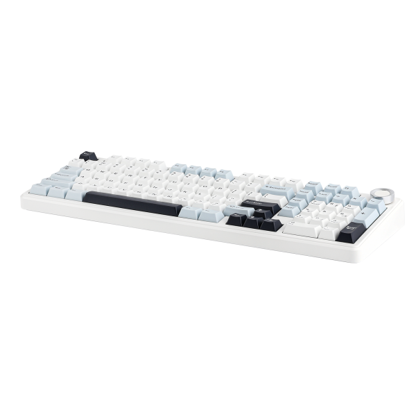 AULA F99 PRO Tri-Mode Wireless Gasket-Mounted Mechanical Keyboard with Knob, White Blue - Image 3