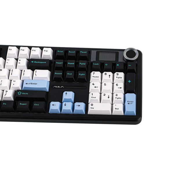 AULA F108 PRO Tri-Mode Wireless Hot-Swappable Mechanical Keyboard, Black White - Image 4