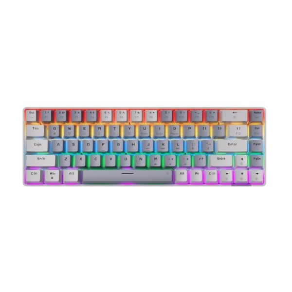 Sunsonny N-J6PRO Hot-Swappable Wired Mechanical Keyboard, Light And Dark Gray