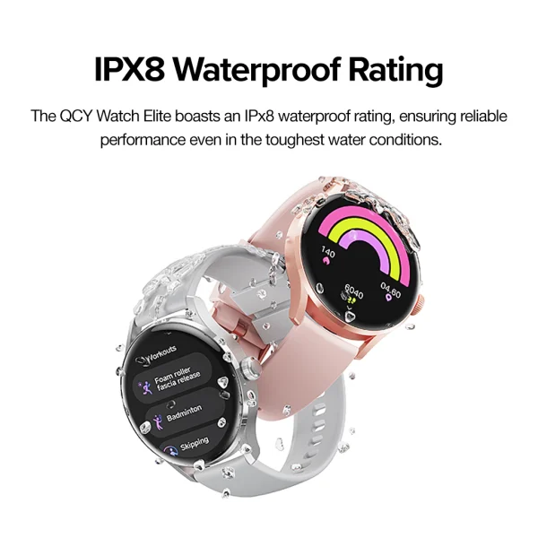 QCY Watch Elite Smart Watch, Silver - Image 3