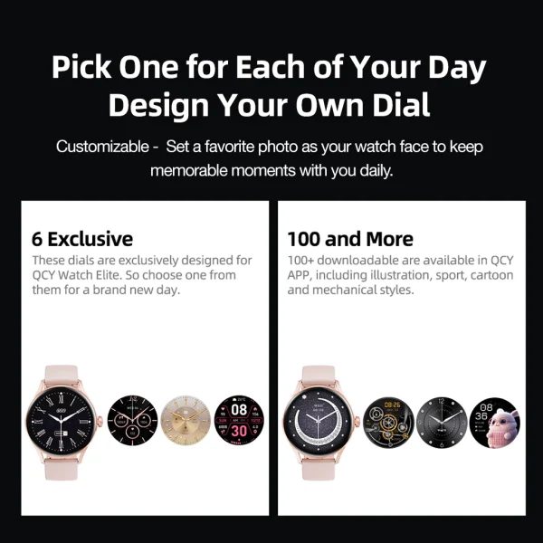 QCY Watch Elite Smart Watch, Silver - Image 6