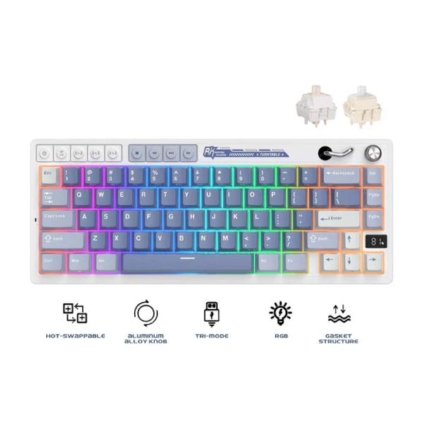 Royal Kludge RK M65 Tri-Mode Wireless RGB Hot-Swappable Mechanical Keyboard - Image 2