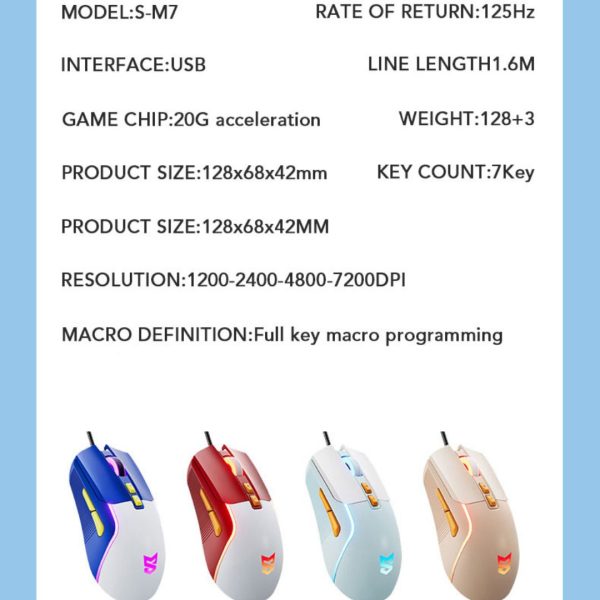 Sunsonny S-M7 Wired Gaming Mouse - Image 16