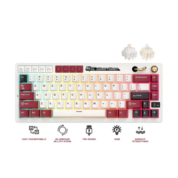 Royal Kludge RK M65 Tri-Mode Wireless RGB Hot-Swappable Mechanical Keyboard - Image 10