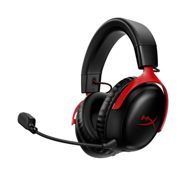 HyperX Cloud III Wireless Gaming Headset, Black-Red
