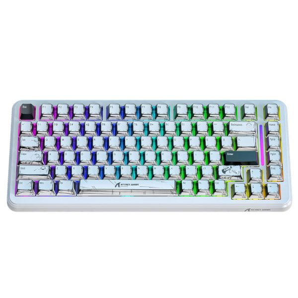 ATTACK SHARK X82PRO HE Tri-Mode Wireless Rapid Trigger Gaming Keyboard, Comic - Image 2