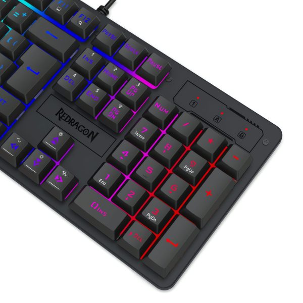 Redragon K521 Netherbane Black RGB LED Gaming Keyboard - Image 8