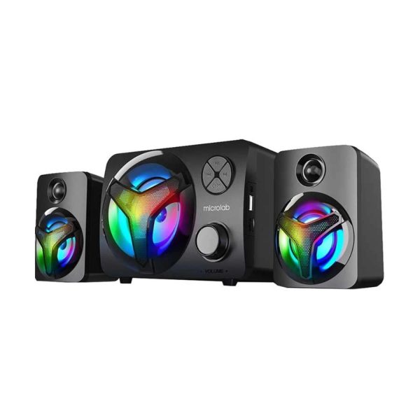 Microlab U210 USB 2:1 LED Bluetooth Speaker Black - Image 3