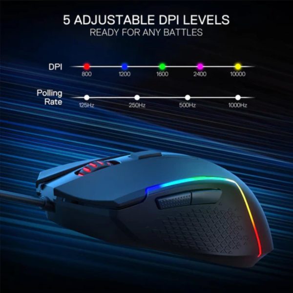 Redragon M616 TRIDENT RGB Gaming Wired Mouse - Image 8