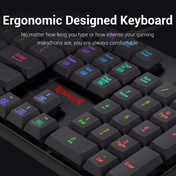 Redragon S107-BA Gaming Keyboard & Mouse Combo - Image 5