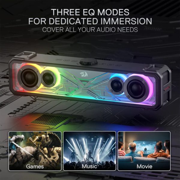 Redragon SURGE GS817 RGB 2.0 Channel Gaming Speaker - Image 9