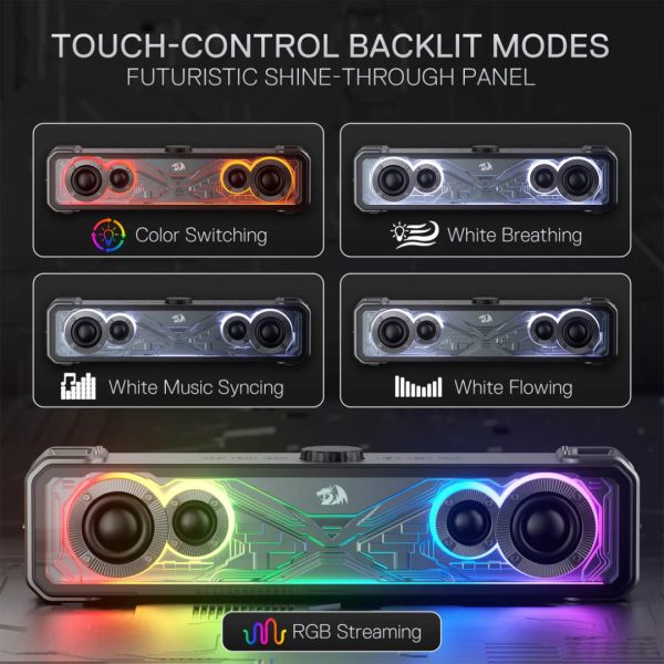 Redragon SURGE GS817 RGB 2.0 Channel Gaming Speaker - Image 8