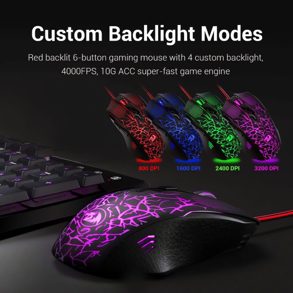 Redragon S107-BA Gaming Keyboard & Mouse Combo - Image 3