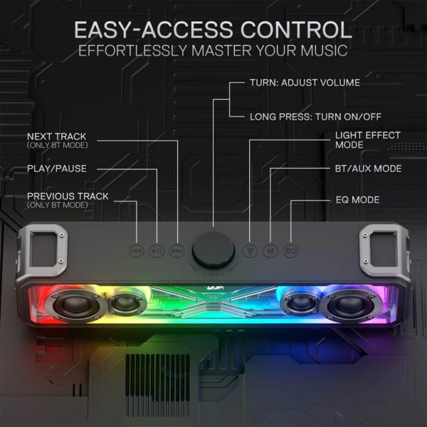 Redragon SURGE GS817 RGB 2.0 Channel Gaming Speaker - Image 7