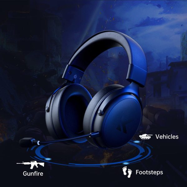 MCHOSE V9 Pro Tri-mode Wireless Gaming Headset, Black-Red - Image 7