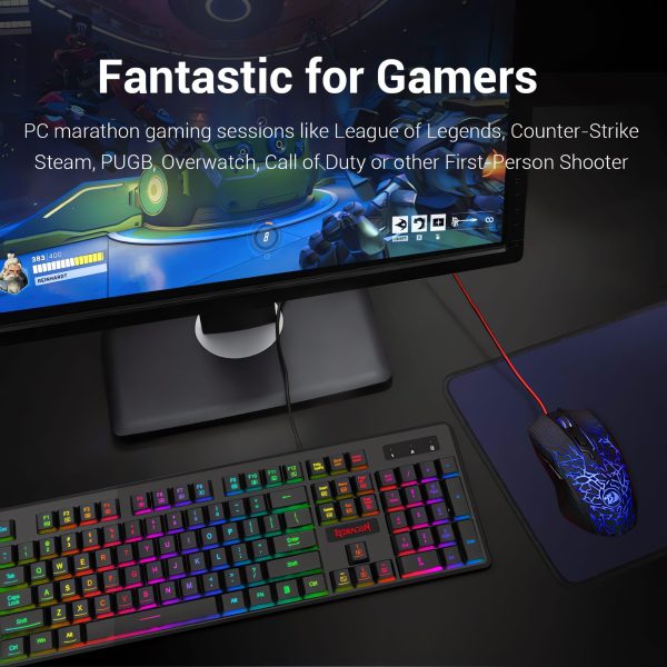 Redragon S107-BA Gaming Keyboard & Mouse Combo - Image 2