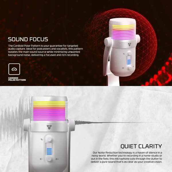Fantech MCX03 Leviosa Max Condenser Microphone, White - Image 9