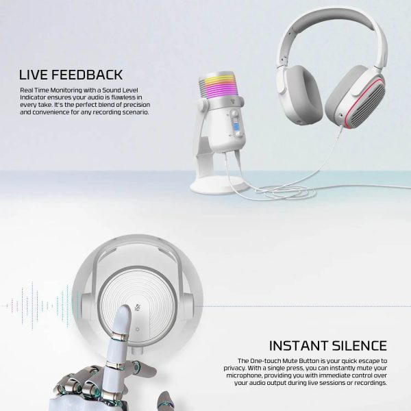 Fantech MCX03 Leviosa Max Condenser Microphone, White - Image 10