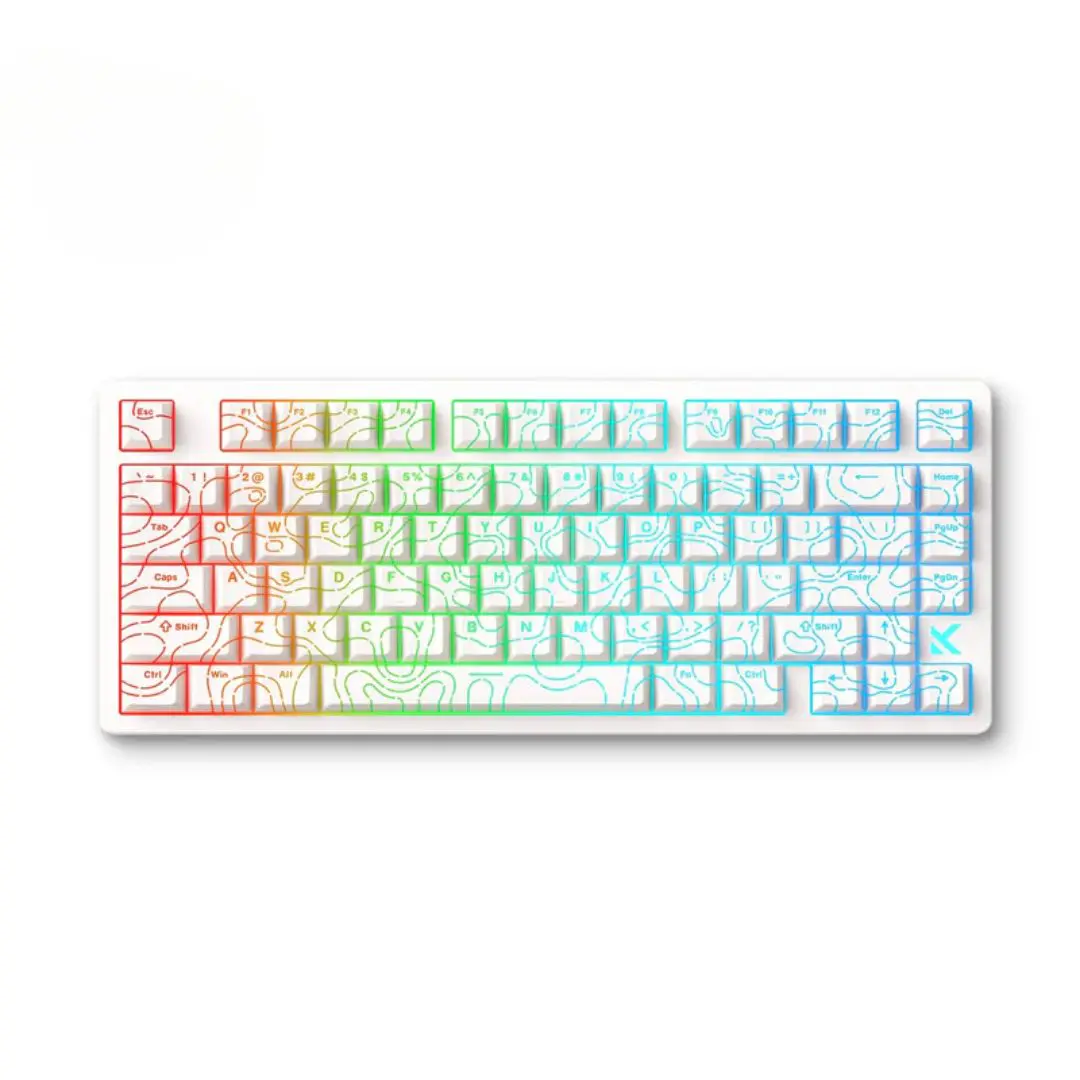 MCHOSE Jet 75 Hall Effect Magnetic Switch Gaming Keyboard, White Topographic 1 MCHOSE Jet 75 Hall Effect Magnetic Switch Gaming Keyboard, White Topographic