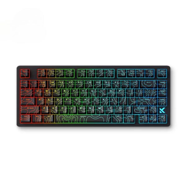 MCHOSE Jet 75 Hall Effect Magnetic Switch Gaming Keyboard, Black Topographic