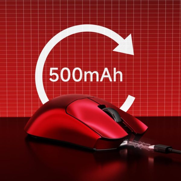 Eweadn S9 Pro Tri-Mode Wireless Gaming Mouse, Red - Image 7