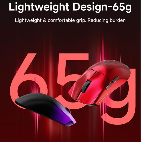 Eweadn S9 Pro Tri-Mode Wireless Gaming Mouse, Red - Image 8