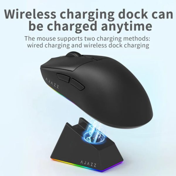Ajazz AJ139 V2 MC Tri-Mode Wireless Gaming Mouse with Charging Dock - Image 6