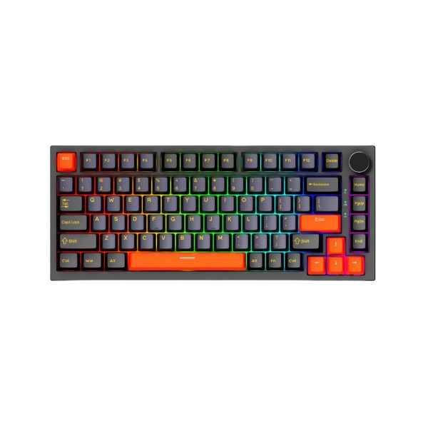 Sunsonny NJ100 Wired RGB Magnetic Switch Mechanical Gaming Keyboard, Black-Orange