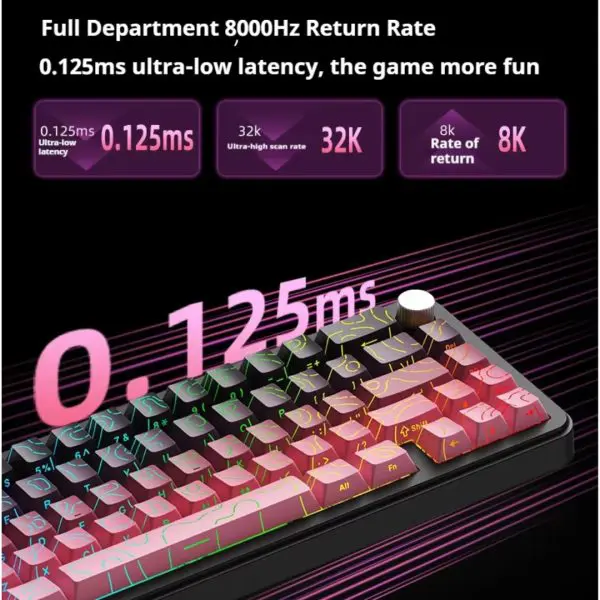 XINMENG Beat65 Wired 8K HZ Low-latency Magnetic Switch Mechanical Keyboard, Night Black 9 XINMENG Beat65 Wired 8K HZ Low-latency Magnetic Switch Mechanical Keyboard, Night Black - Image 9