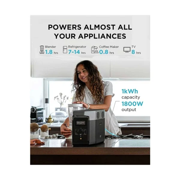 Ecoflow Delta 2 1024Wh 1800W Output Gray Portable Power Station - Image 4