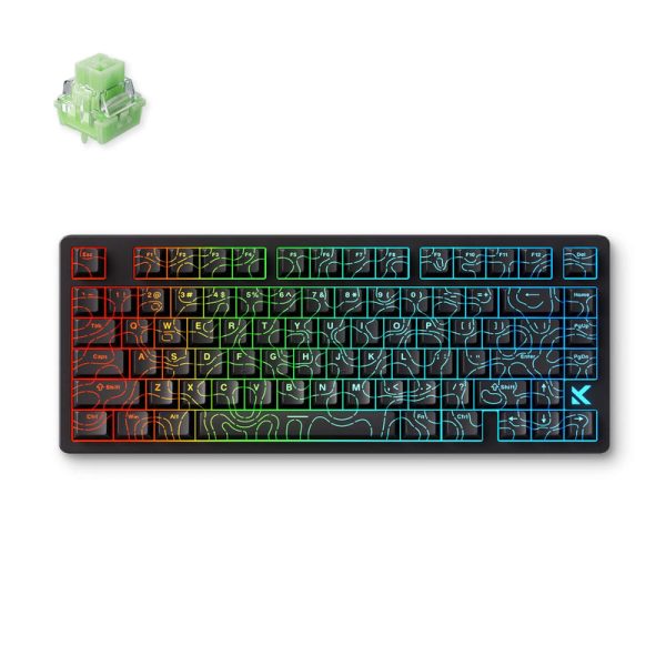 MCHOSE Jet 75 Hall Effect Magnetic Switch Gaming Keyboard, Black Topographic - Image 4