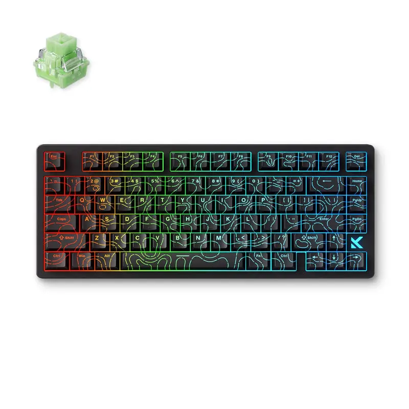 MCHOSE Jet 75 Hall Effect Magnetic Switch Gaming Keyboard, Black Topographic 4 MCHOSE Jet 75 Hall Effect Magnetic Switch Gaming Keyboard, Black Topographic - Image 4