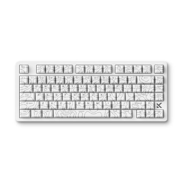 MCHOSE Jet 75 Hall Effect Magnetic Switch Gaming Keyboard, White Topographic - Image 2